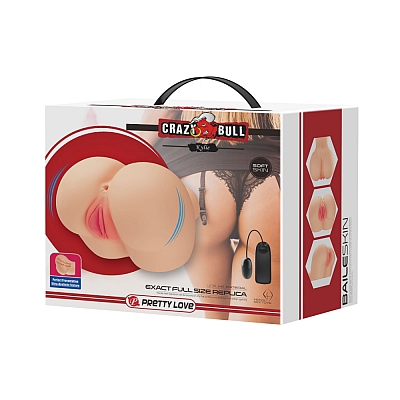 Мастурбатор с вибрацией Pretty Love Kylie бежевая