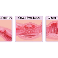 Мастурбатор вагина с двойным слоем материала Haru DL