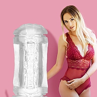 Мастурбатор двухсторонний (вагина-анус) прозрачный The Girl Next Door Sophia