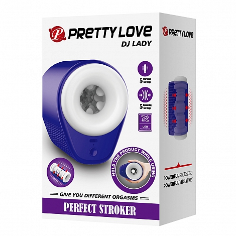 Автоматический вибромастурбатор синий DJ Lady
