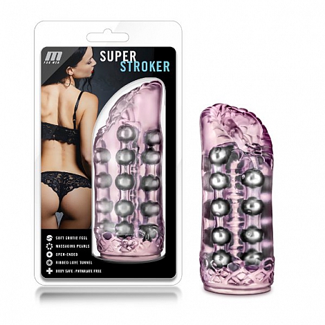 Мастурбатор-вагина с металлическими массажными шариками M For Men Superstroker Pink