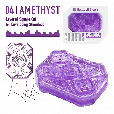 Мастурбатор для двоих Tenga Uni Amethyst