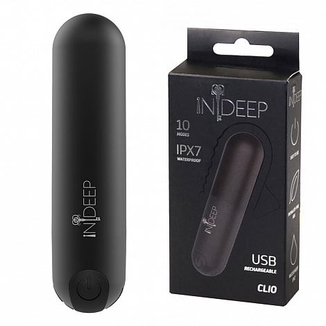 Перезаряжаемая вибропуля Indeep Clio Black