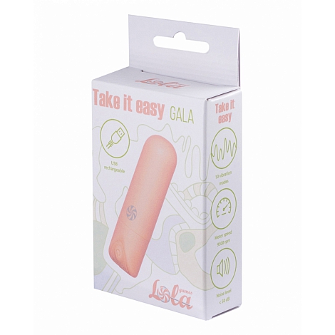 Перезаряжаемая вибропуля Take it Easy Gala Peach