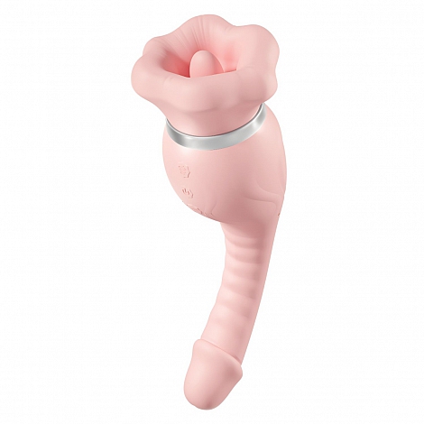 Вибратор с функцией всасывания и покусывания BeYourLover Seductive Blossom