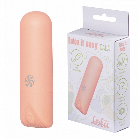 Перезаряжаемая вибропуля Take it Easy Gala Peach