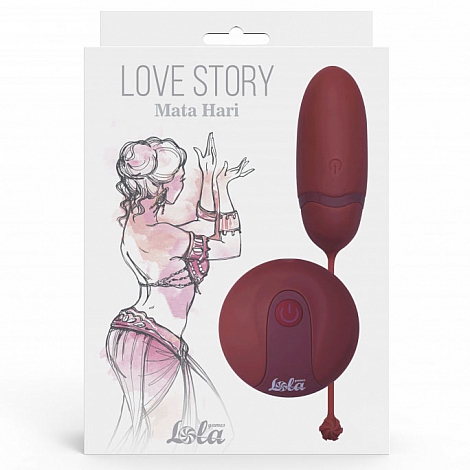 Виброяйцо на пульте управления Love Story Mata Hari wine red