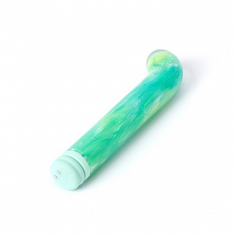 Компактный зеленый вибратор из стекла BeYourLover Magic Cane