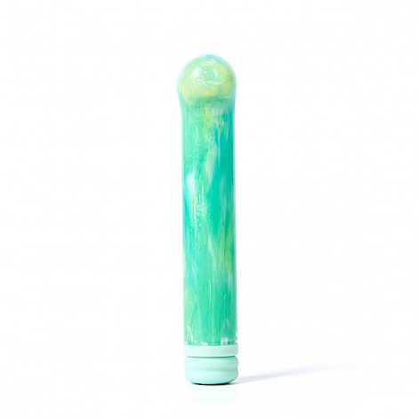 Компактный зеленый вибратор из стекла BeYourLover Magic Cane