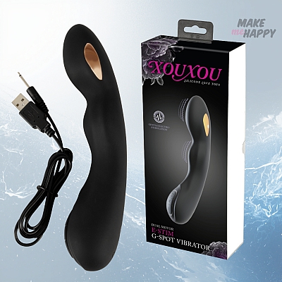 Вибратор 2-моторный с электростимуляцией XouXou E-Stim G-Spot