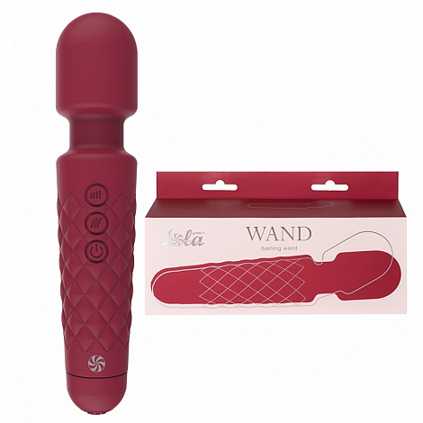 Мощный вибромассажер-вонд с подвижной головкой Dashing Wand Red