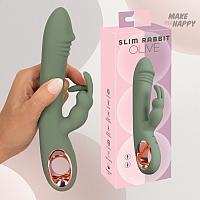 Тонкий вибратор кролик You2Toys Olive