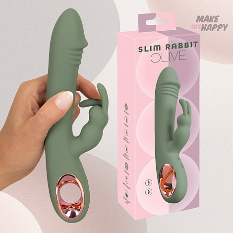 Тонкий вибратор кролик You2Toys Olive