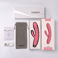 Возвратно-поступательный вибратор со стимулятором клитора Svakom Avery Strawberry Pink