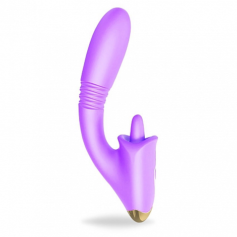 Вибратор с языком и поступательными движениями Condice