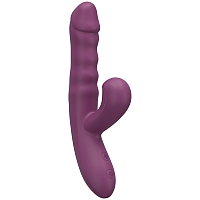 Силиконовый вибратор с эффектом фрикций Purple