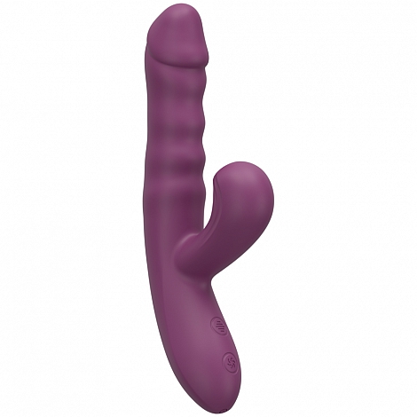 Силиконовый вибратор с эффектом фрикций Purple
