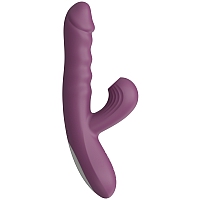 Силиконовый вибратор с эффектом фрикций Purple