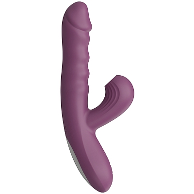Силиконовый вибратор с эффектом фрикций Purple