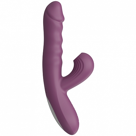 Силиконовый вибратор с эффектом фрикций Purple