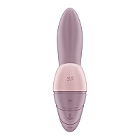 Вибратор белый с вакуумным стимулятором розовый Satisfyer Supernova