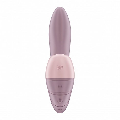 Вибратор белый с вакуумным стимулятором розовый Satisfyer Supernova