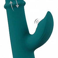 Вибратор кролик с подвижным кольцом и постукиванием