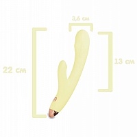 Вибратор с USB-зарядкой Due H от Moytoy банановый