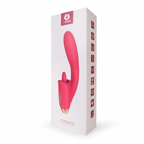 Вибратор с языком и поступательными движениями Condice