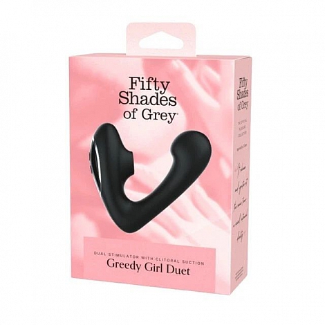 Вибратор черный Fifty Shades of Grey Greedy Girl Duet