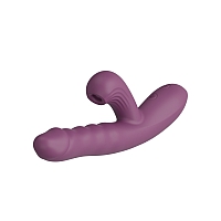 Силиконовый вибратор с эффектом фрикций Purple