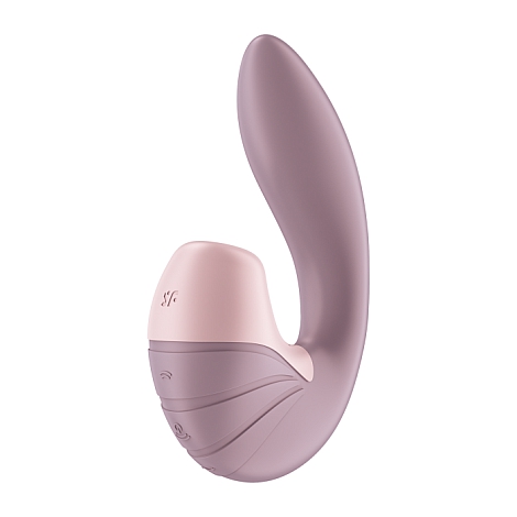 Вибратор белый с вакуумным стимулятором розовый Satisfyer Supernova