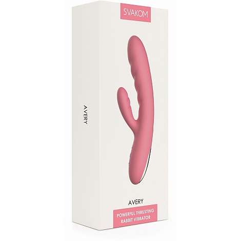 Возвратно-поступательный вибратор со стимулятором клитора Svakom Avery Strawberry Pink