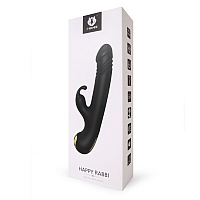 Вибромассажер двойной стимуляции с возвратно-поступательными движениями Happy Rabbi