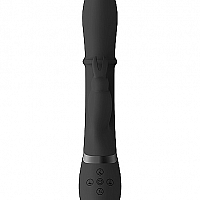 Вибромассажер-кролик со стимулирующим кольцом и функцией "мгновенный оргазм" черный Halo
