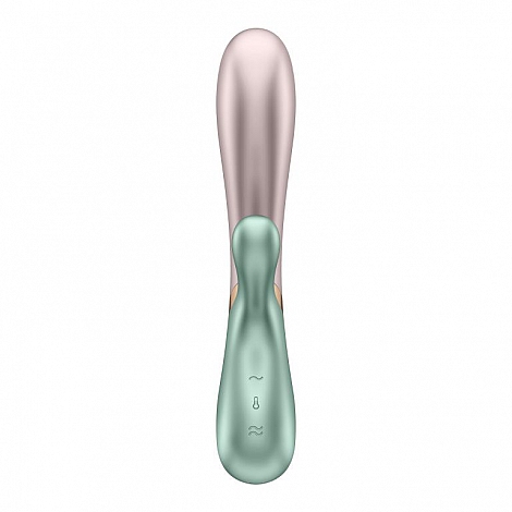 Вибромассажер розово-зеленый с управлением через приложение Satisfyer Hot Lover