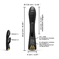 Вибратор кролик Flexi Rabbit Black Dorcel