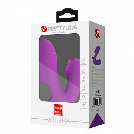 Вибратор на палец с вакуумной стимуляцией Athena