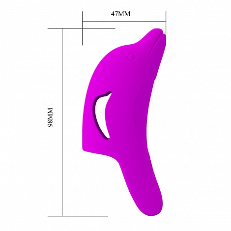 Насадка на палец с вибрацией розовая Pretty love