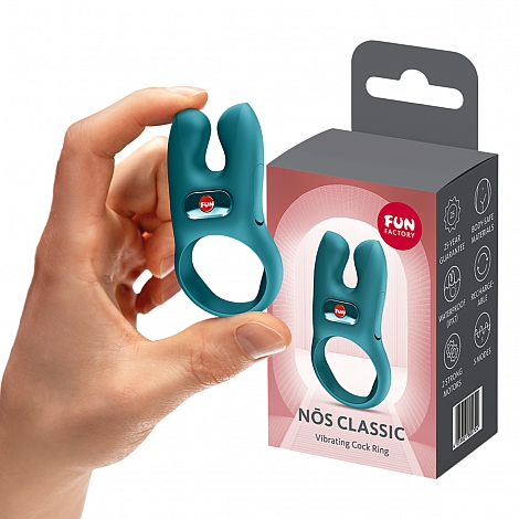 Эрекционное виброкольцо Fun Factory Nos бирюзовый
