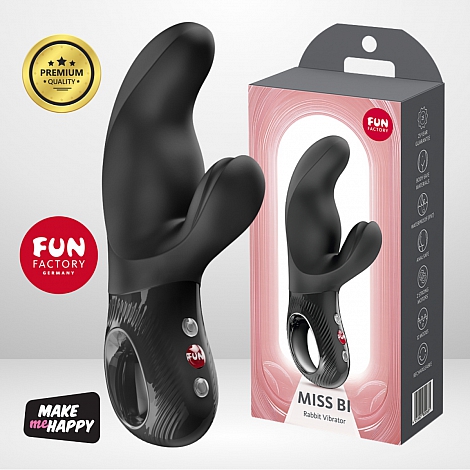 Вибратор-кролик черный Miss BI Fun Factory
