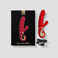 Вибратор витой с клиторальным стимулятором Gvibe Gcandy Mini, 19 см