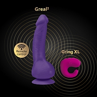 Супер-реалистичный вибратор из Bioskin Gvibe Greal 2 Purple, 22 см
