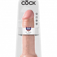 Фаллоимитатор-гигант на присоске телесный King Cock 12 Cock Flesh