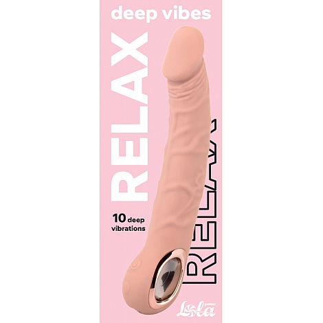 Реалистичный перезаряжаемый вибратор Deep Vibes Relax Flesh, 22 см