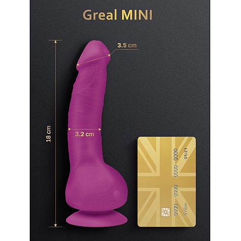 Супер-реалистичный вибратор розовый из Bioskin Gvibe Greal Mini, 18 см
