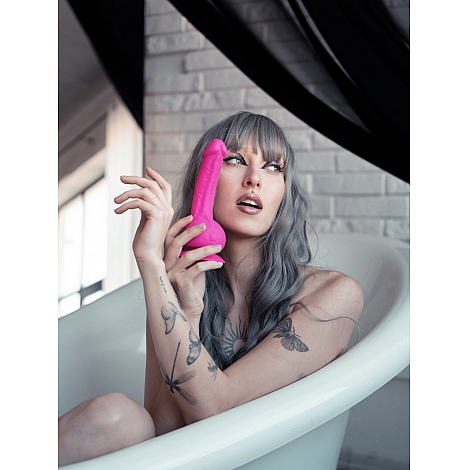Супер-реалистичный вибратор розовый из Bioskin Gvibe Greal Mini, 18 см