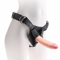 Фаллоимитатор на присоске King Cock Plus 8" Triple Density Cock - Flesh