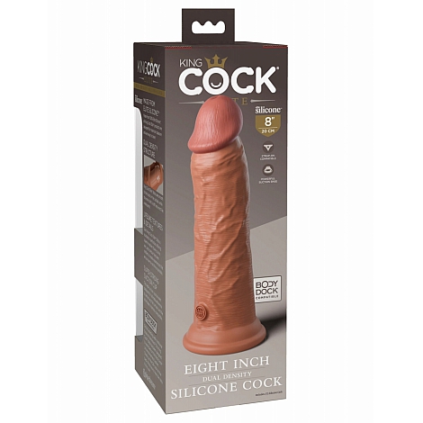 Фаллоимитатор KC Elite 8" Dual Density Silicone Dong -Tan Pipedream