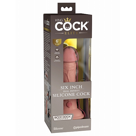 Фаллоимитатор на присоске  KC Elite 6" Dual Density Silicone Dong-Light